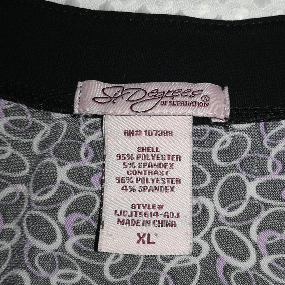 Six Degrees Braid Round Neck Multicolor Women Print Tops Size XL - Picture 14 of 16